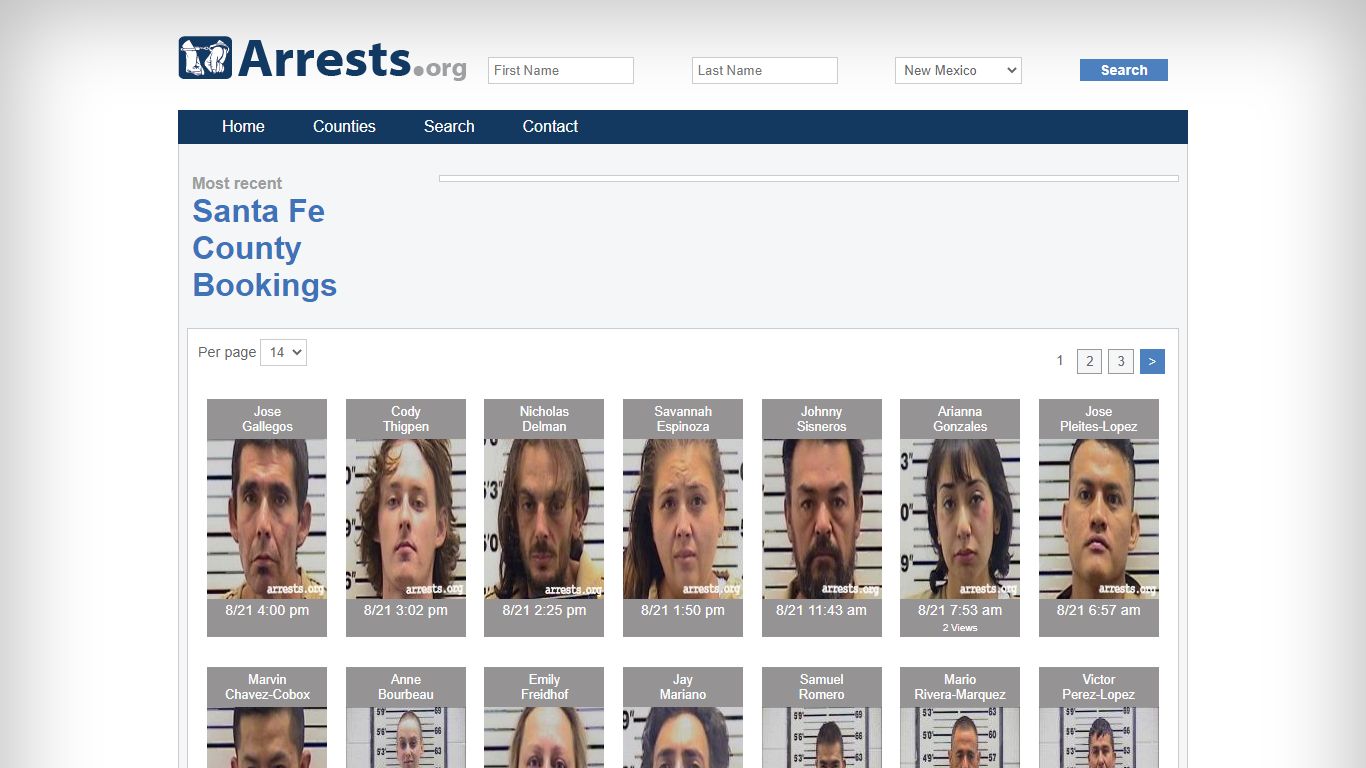 Santa Fe County Arrests and Inmate Search